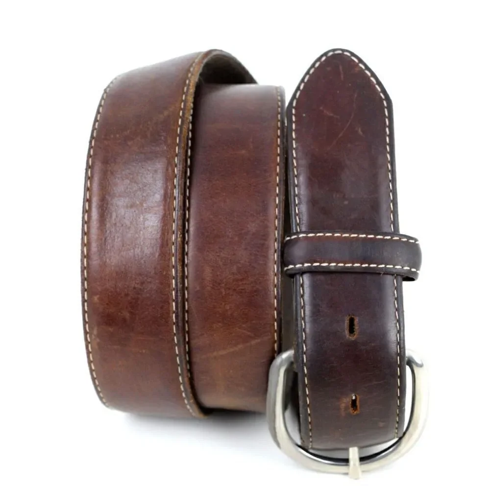 Vintage BROWN GENUINE LEATHER 1 3/8